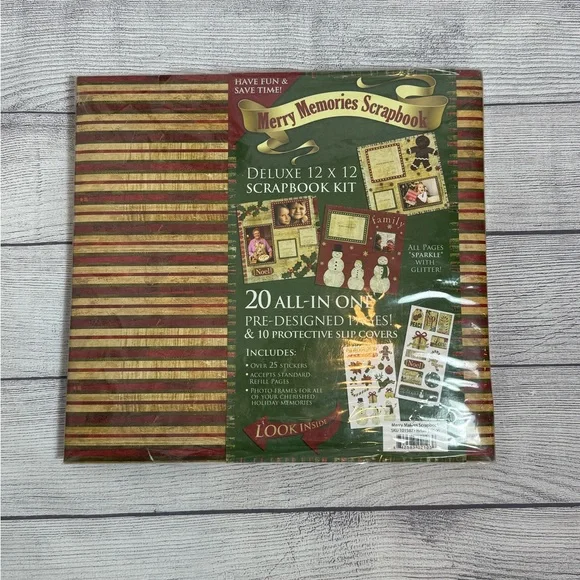 Christmas Scrapbook Album “Deck the Halls" Holiday Memory Book Merry Memories - Picture 3 of 13